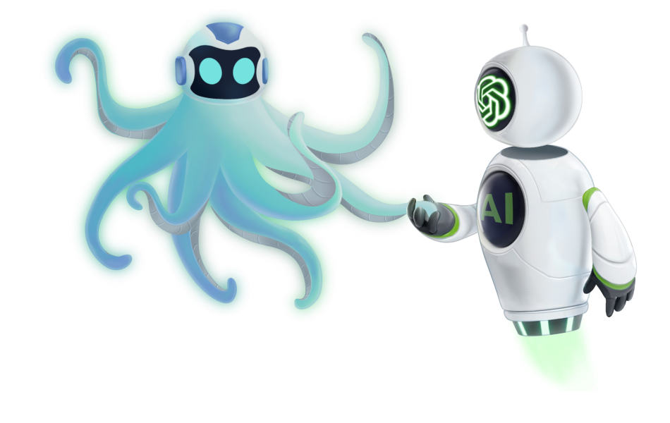 octobot collaborating with chatgpt